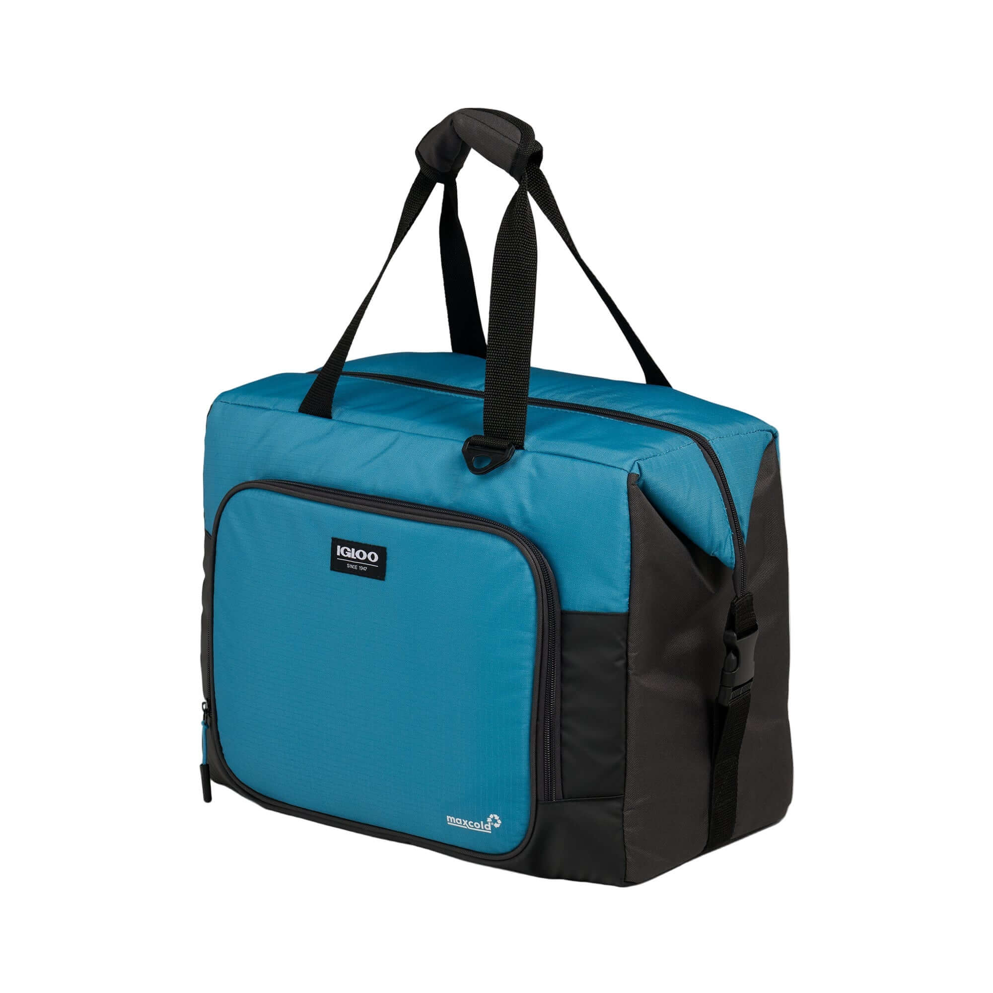 Igloo Latitude Snapdown 36-Can Cooler Bag - Soft Sided 24L in blue and black for versatile cooling.