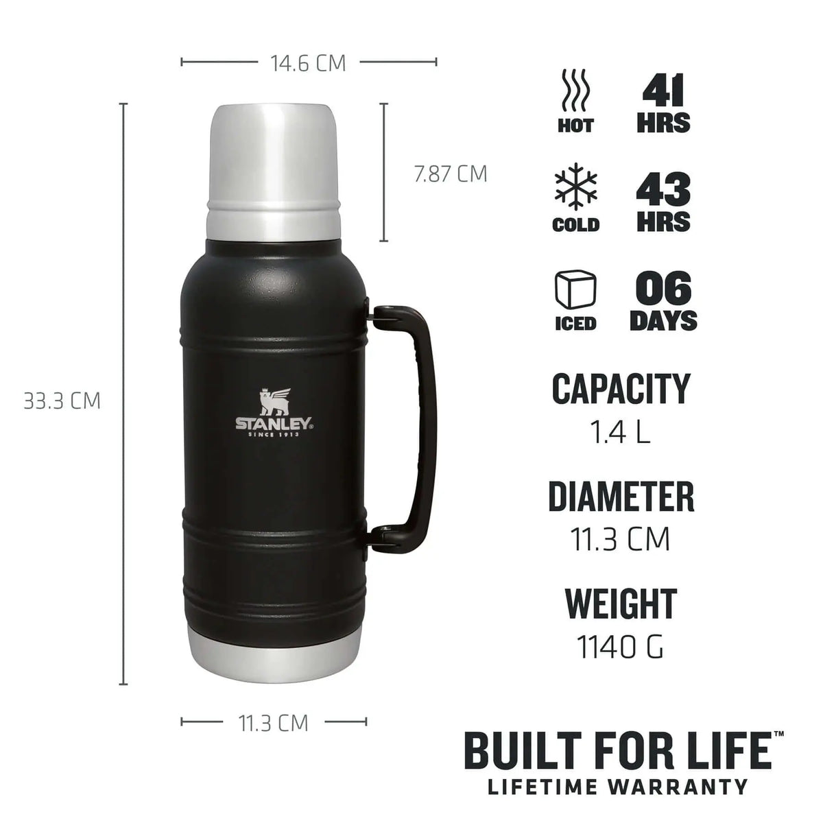 The Artisan Thermal Bottle - 47 oz / 1.4 L - Shop Thermoses at Trekaline