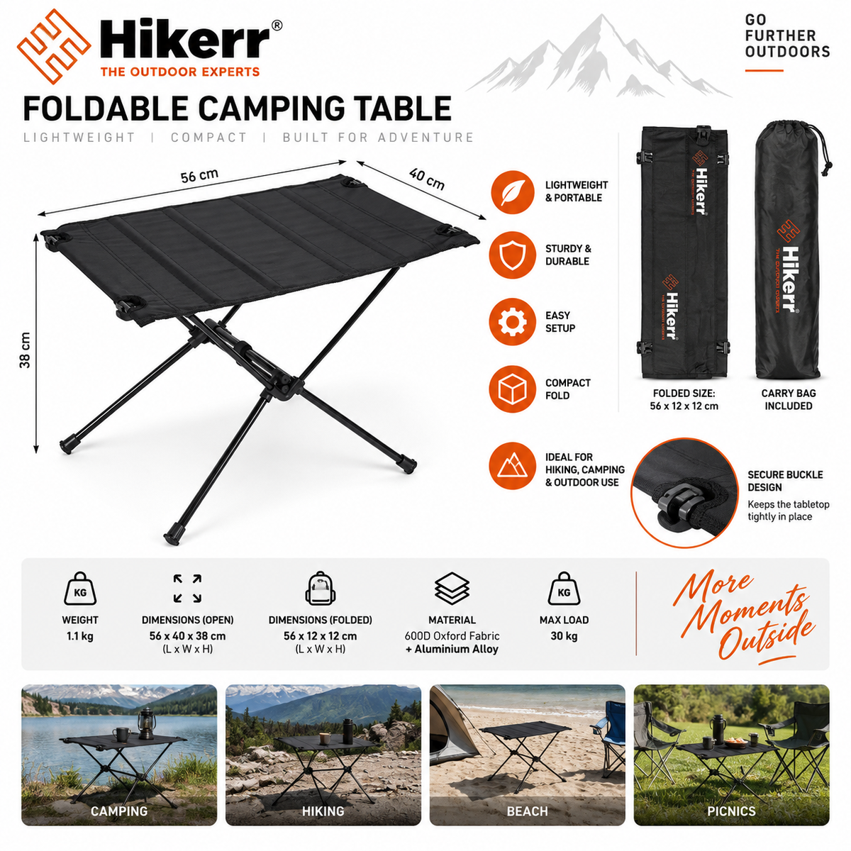 Hikerr Foldable Camping Table
