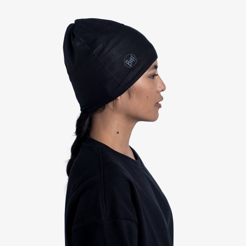 Buff EcoStretch and Polar Beanie - Solid Black