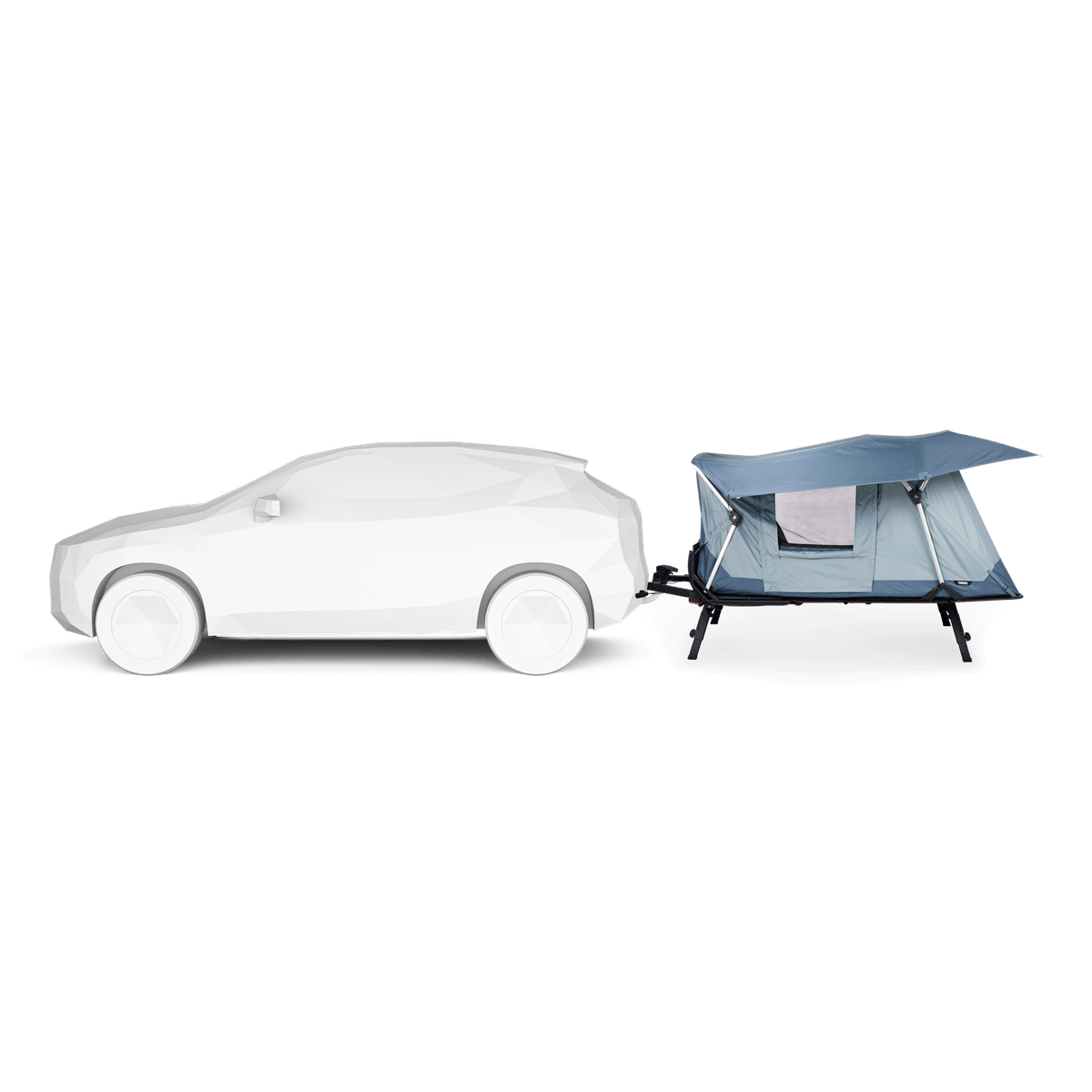 Thule Thule Outset - 3-person towbar-mounted car tent attached to vehicle, offers elevated camping and easy setup. Thule innovation.