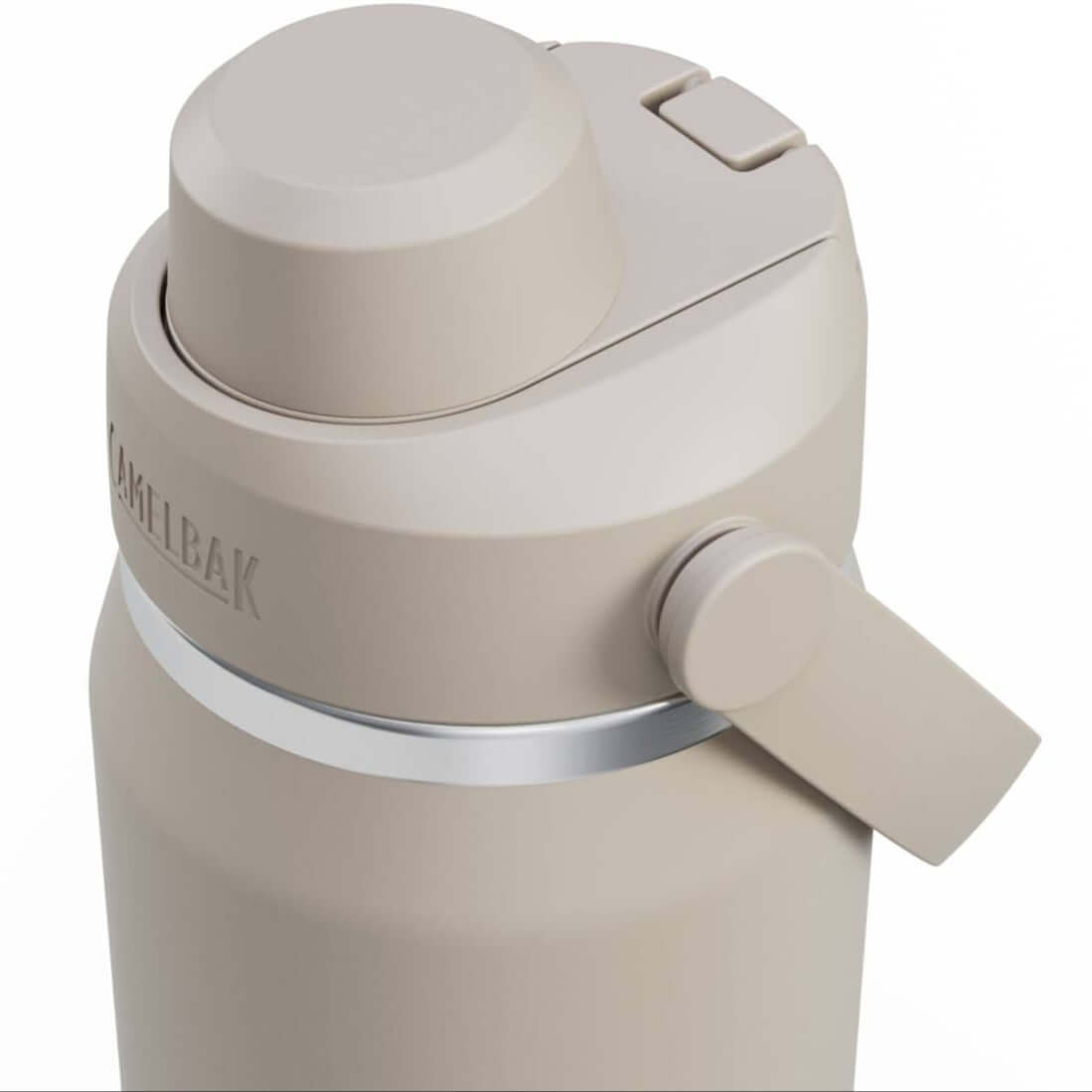 Camelbak Thrive Chug Insulated Bottle 25 oz resting on rocky UAE terrain