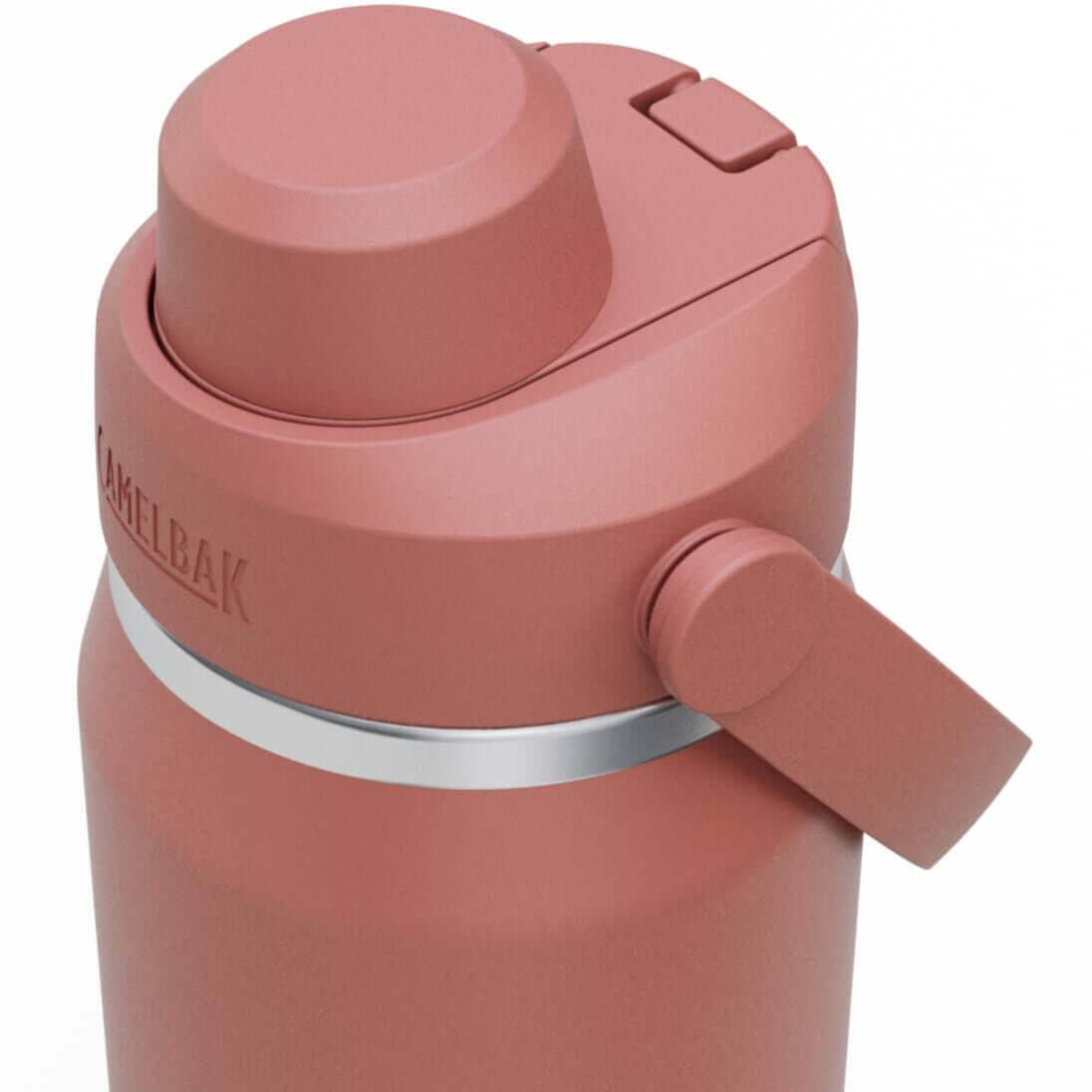 Camelbak Thrive Chug Insulated Bottle 25 oz in rose color, close-up of lid