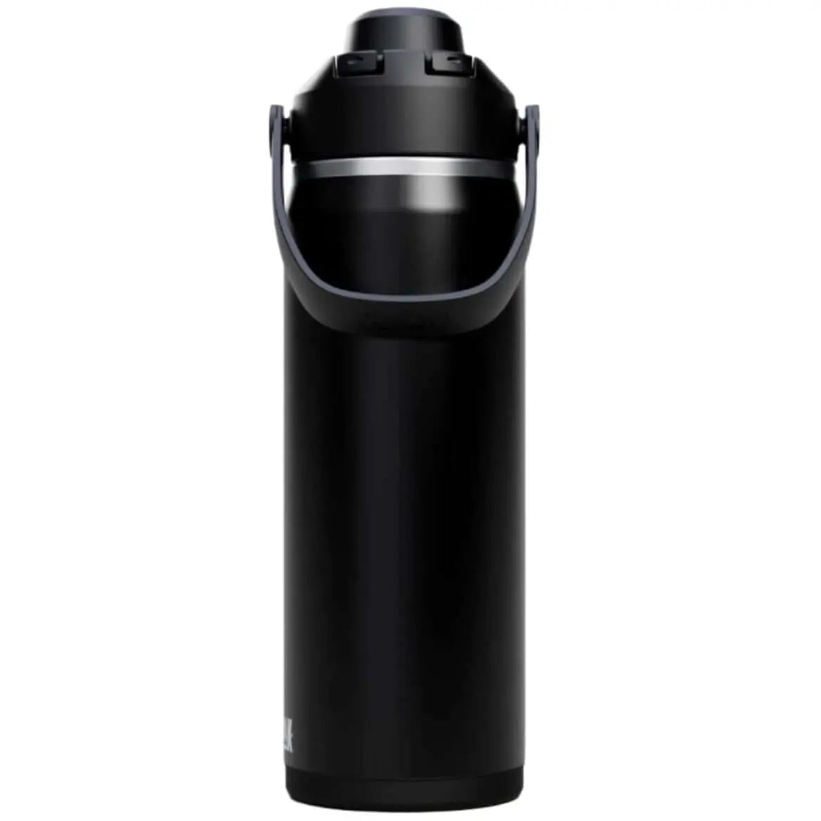 Hiker drinking from the Camelbak Thrive Chug Insulated Bottle on a rocky trail