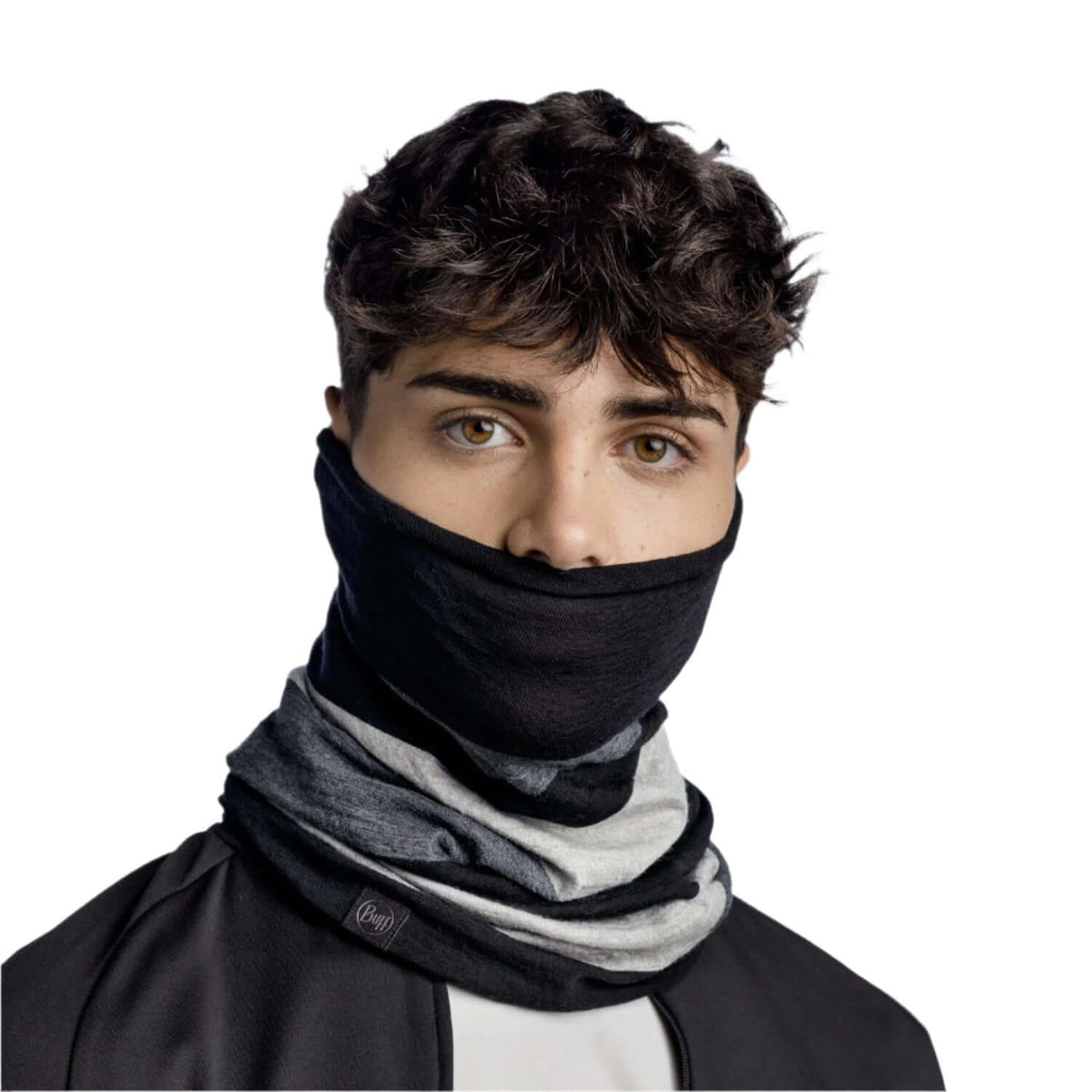 Buff Merino Move Neckwear Multifunction Graphite