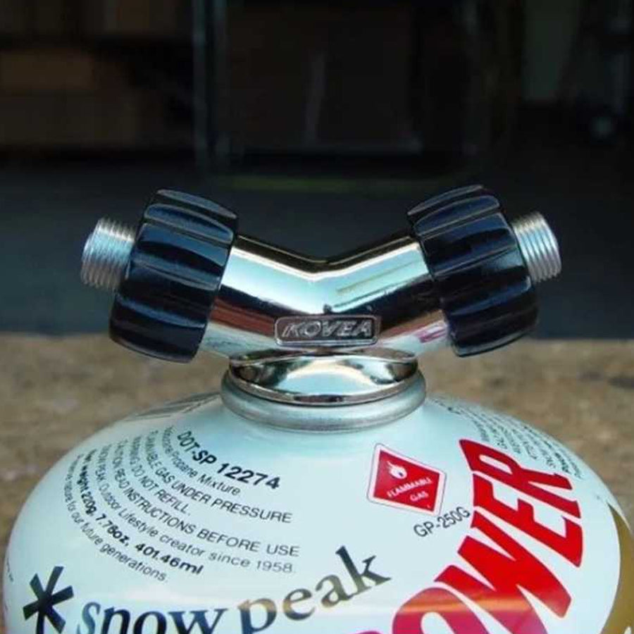 Kovea Two-Way Gas Adapter Splitter - Shop Camp Stove Accessories at Trekaline