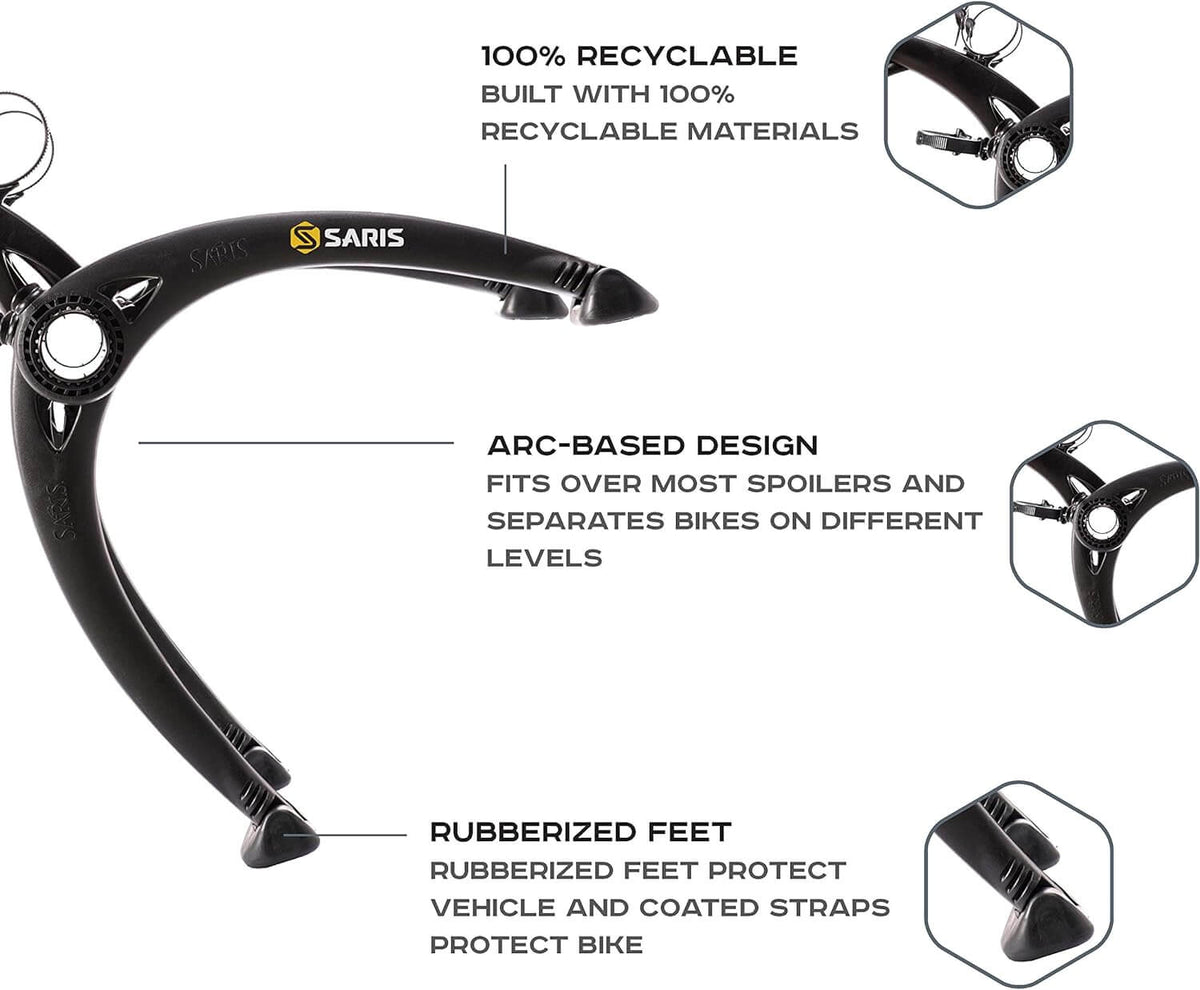Saris Bones 3-Bike Trunk Rack Bicycle Car Carrier
