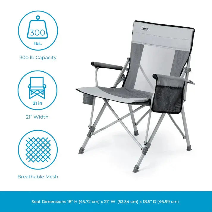 Core Equipment Hard Arm Chair Mesh - Shop Camp Chairs at Trekaline
