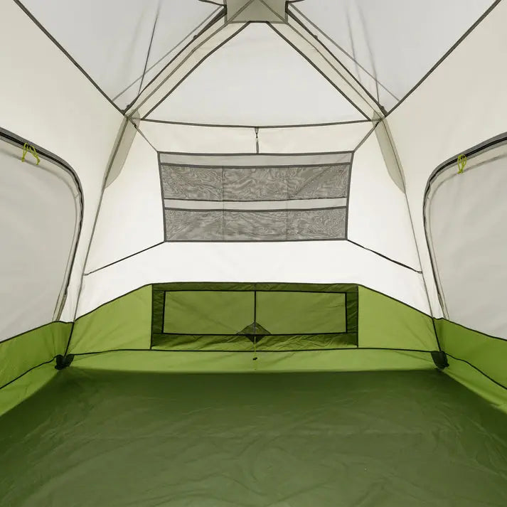 Interior view of Core Equipment 4 Person Instant Cabin Performance Tent - 8' x 7', showcasing spacious design and durable material.