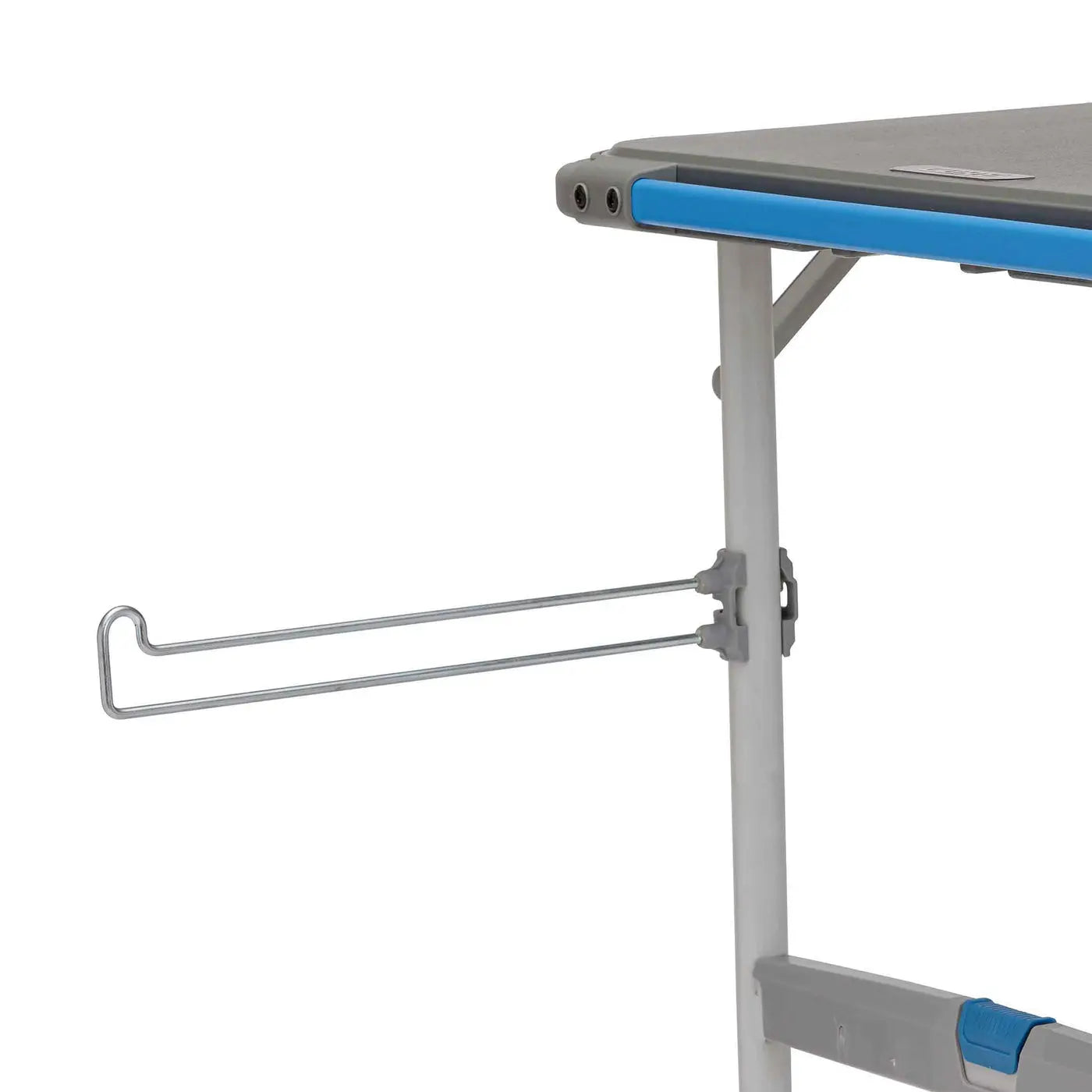 Core Equipment 4 Foot Outdoor Table with FlexRail β accessories organized along the rail during outdoor cooking.