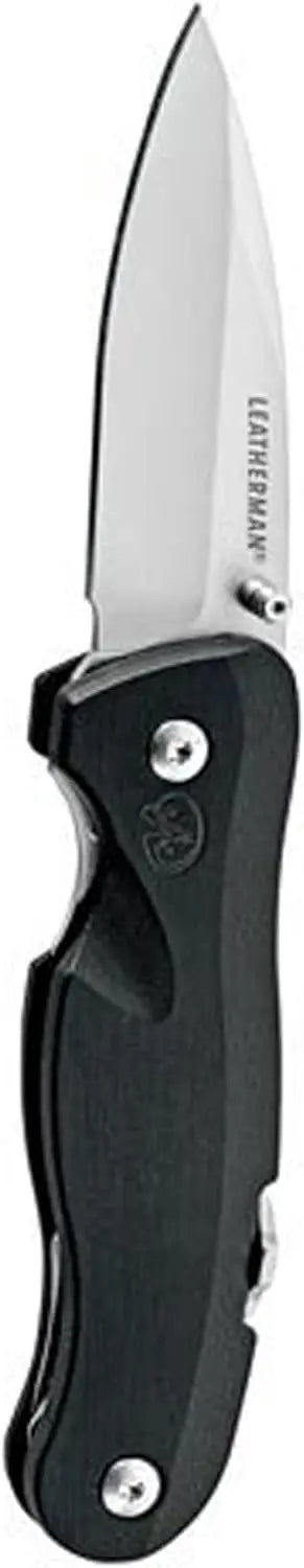Leatherman C33 folding pocket knife with a sleek black handle and stainless steel blade.