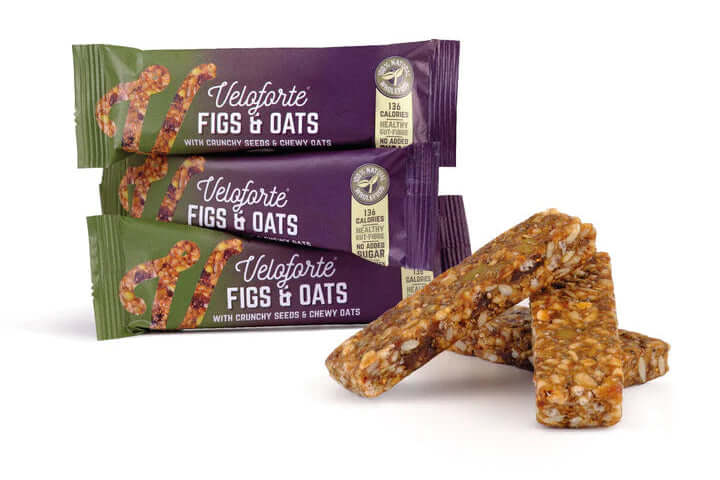Veloforte Figs and Oat Snack Bar unwrapped packaging