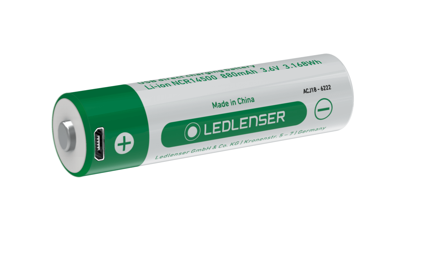 Ledlenser Li-Ion Direct USB Rechargeable Battery 3.6V 880 mAh