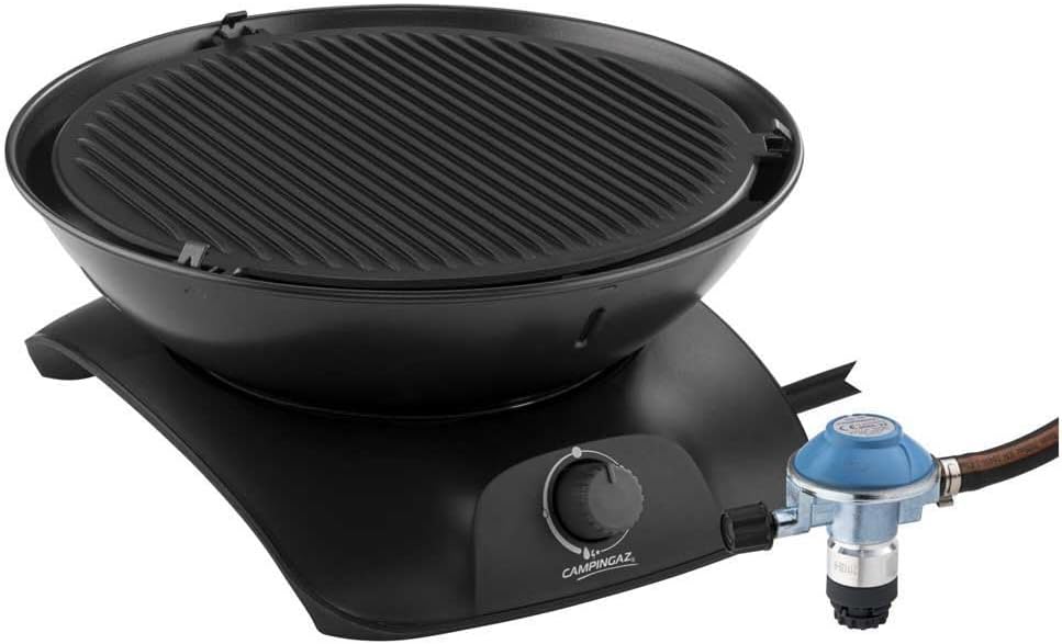 Campingaz 360 Grill Stove CV Anthracite tabletop gas grill with circular design.
