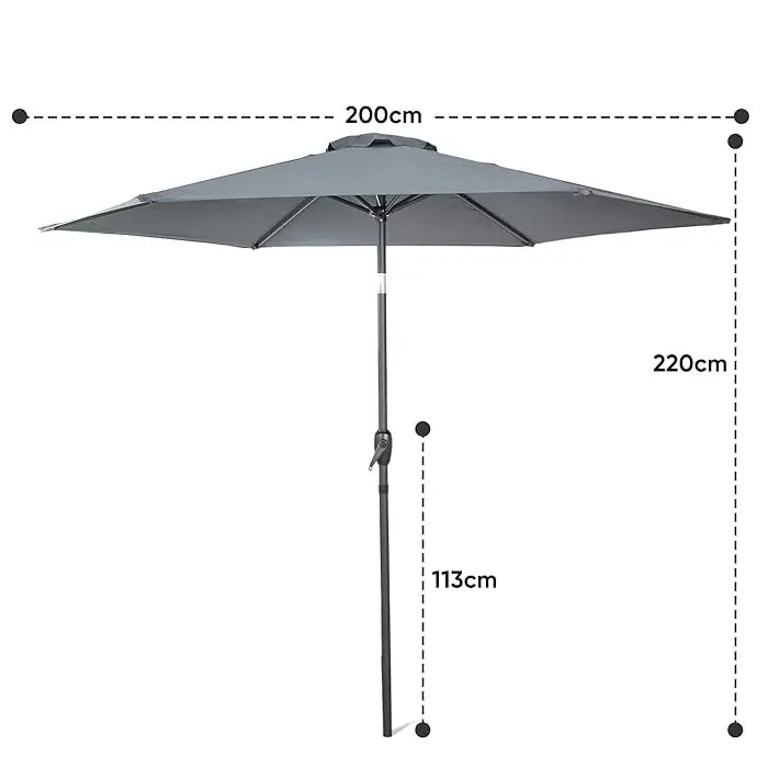 Procamp Crank Outdoor Garden Umbrella 2.7m - Shop Umbrellas at Trekaline