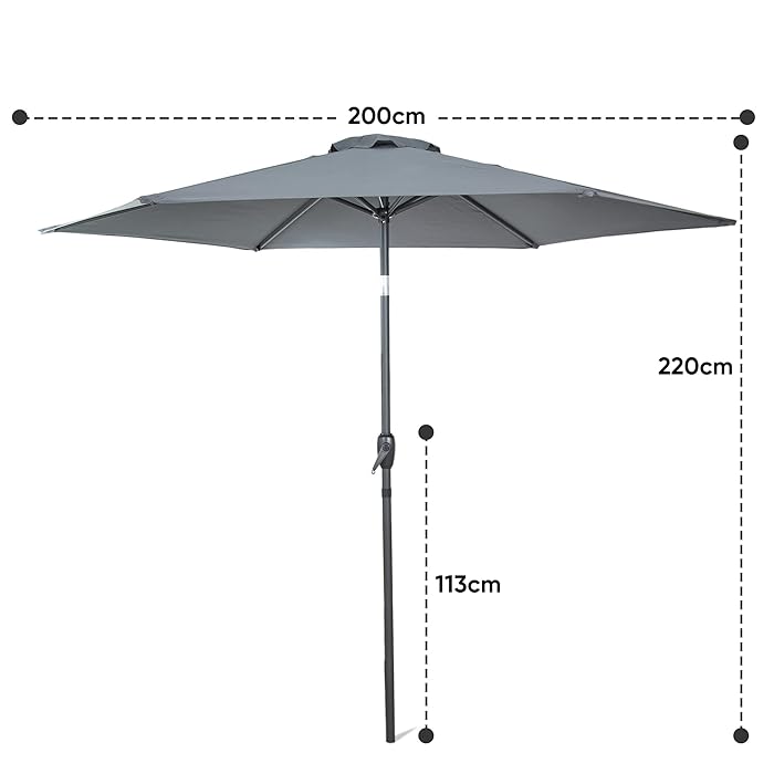 Procamp Crank Outdoor Garden Umbrella 2.7m - Shop Umbrellas at Trekaline