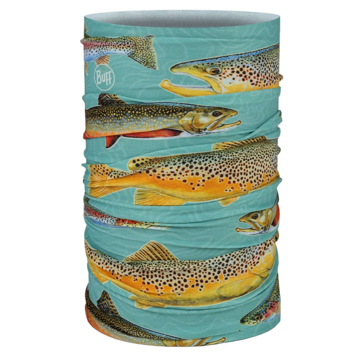 Buff CoolNet UV Neckwear Amadeo Bachar - Abachar Trout Multi - Shop Neck Gaiters at Trekaline