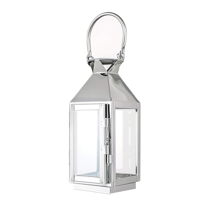La Hacienda Palma Stainless Steel Lantern - Shop Candle Lanterns at Trekaline