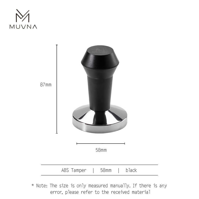 Muvna Simple Coffee Tamper Flat Base 58mm