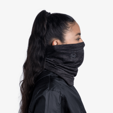 Buff Reflective UV Neck Gaiter Solid Black
