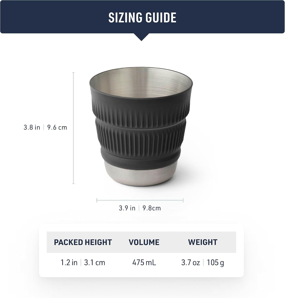 Sea to Summit Detour Stainless Steel Collapsible Mug 16 oz - Shop Camping Cups at Trekaline