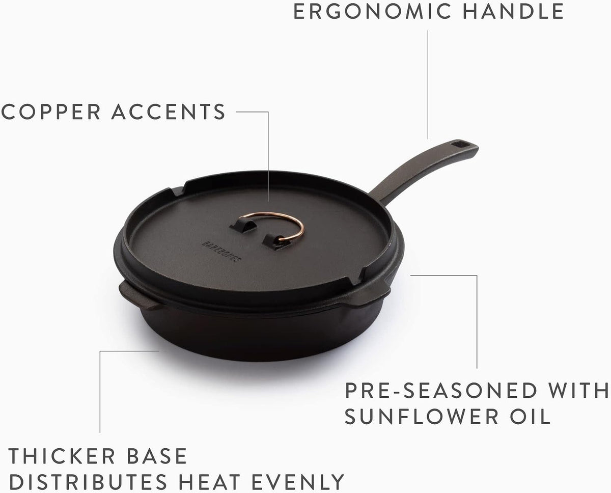 Barebones All in One Cast Iron Skillet - Shop Frying Pans at Trekaline