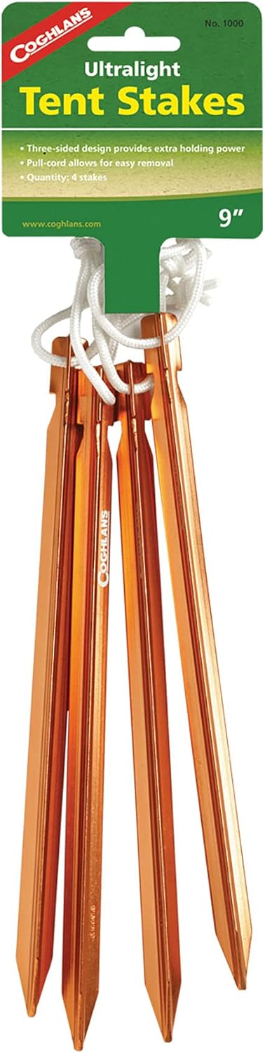 Coghlan's 9-Inch Ultralight Tent Stakes 4 Pack - Shop Tent Stakes at Trekaline