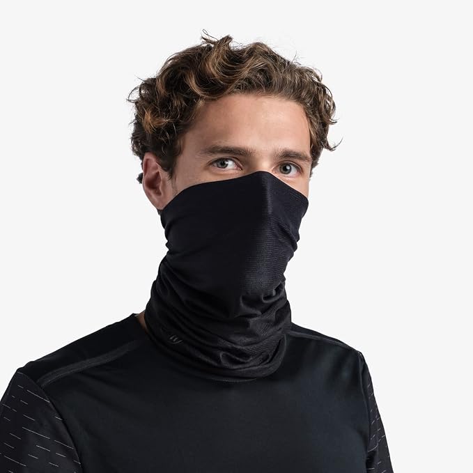 Buff CoolNet UV Neckwear - Solid Black - Shop Neck Gaiters at Trekaline