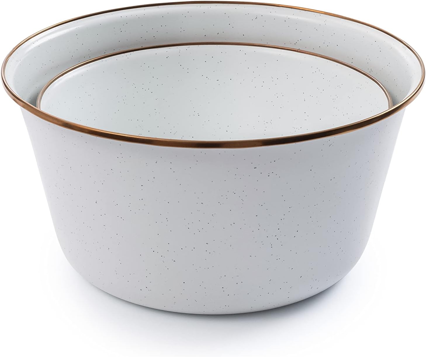Barebones Enamel Eggshell Mixing Bowl Set of 2 - Shop Camping Bowls at Trekaline
