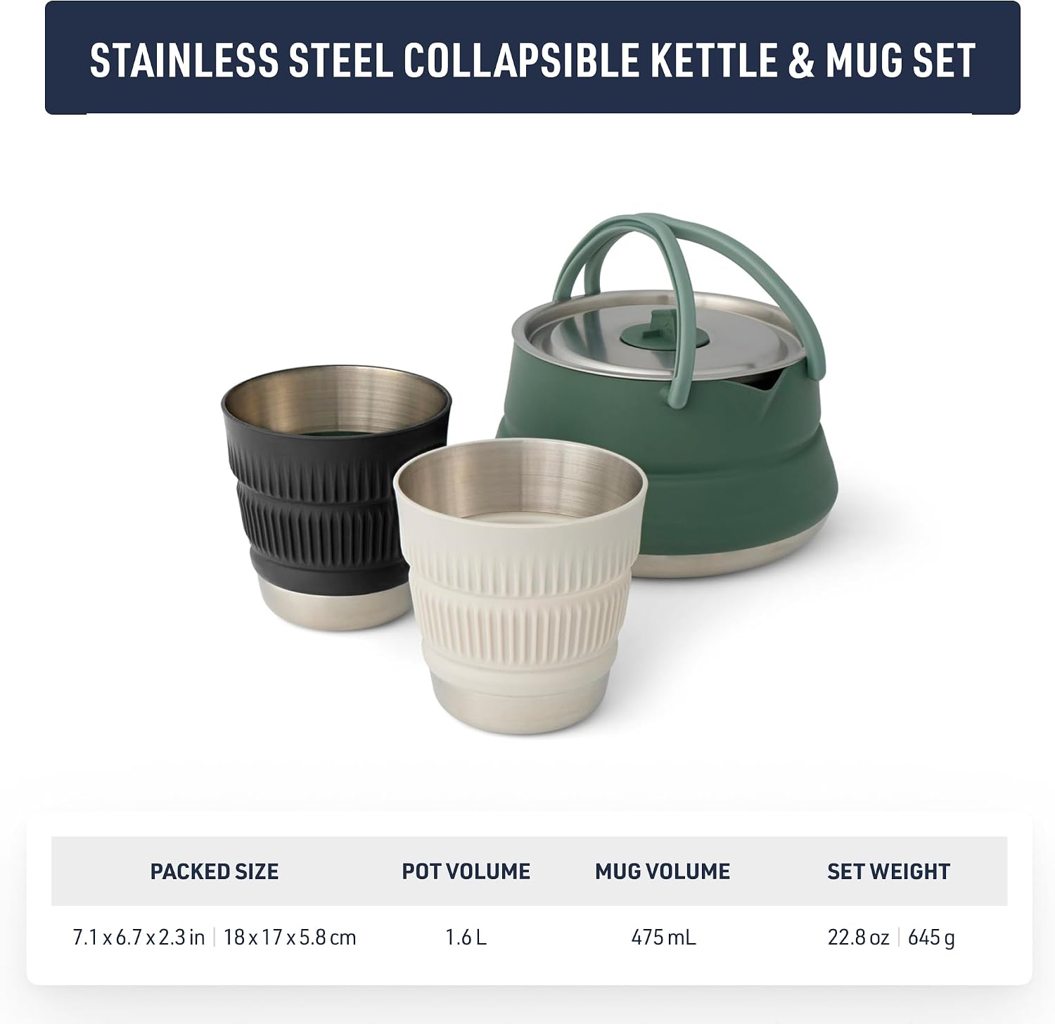 Sea to Summit Detour Stainless Steel Kettle Set - Shop Camping Utensil Sets at Trekaline