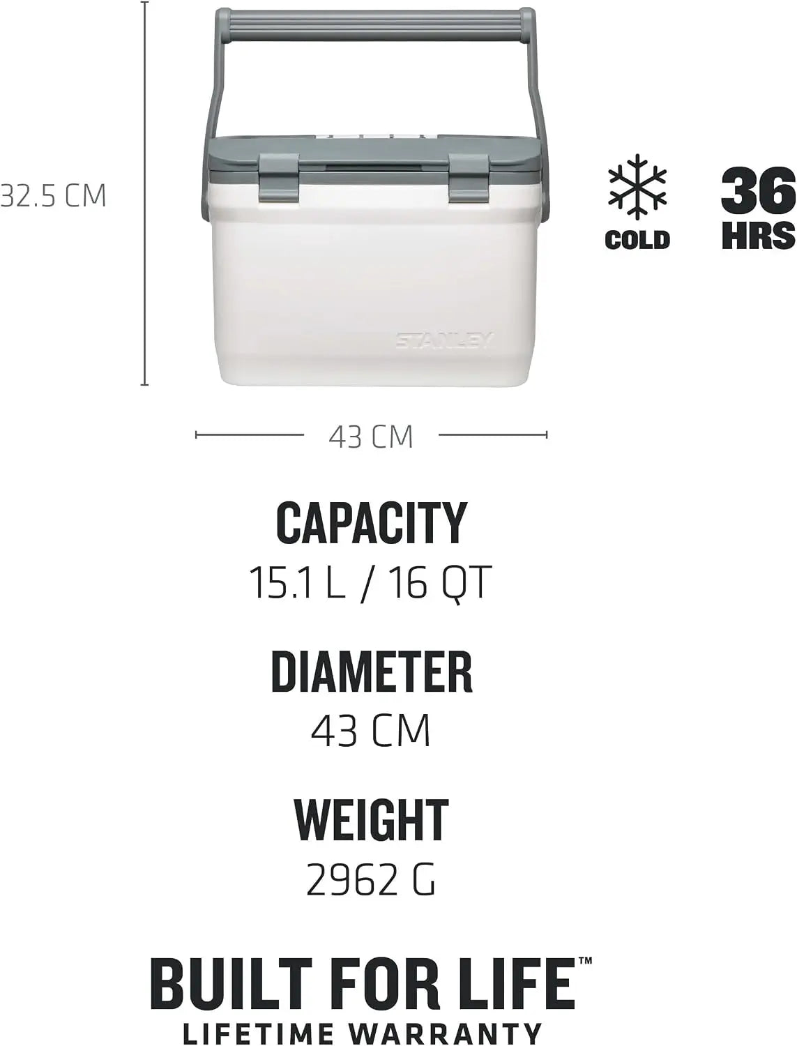 Stanley Adventure Easy Carry Outdoor Cooler 15L - Shop Hard-sided Coolers at Trekaline