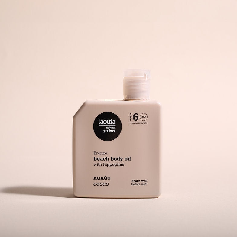 Laouta Cacao Bronze Beach Body Oil with Hippophae