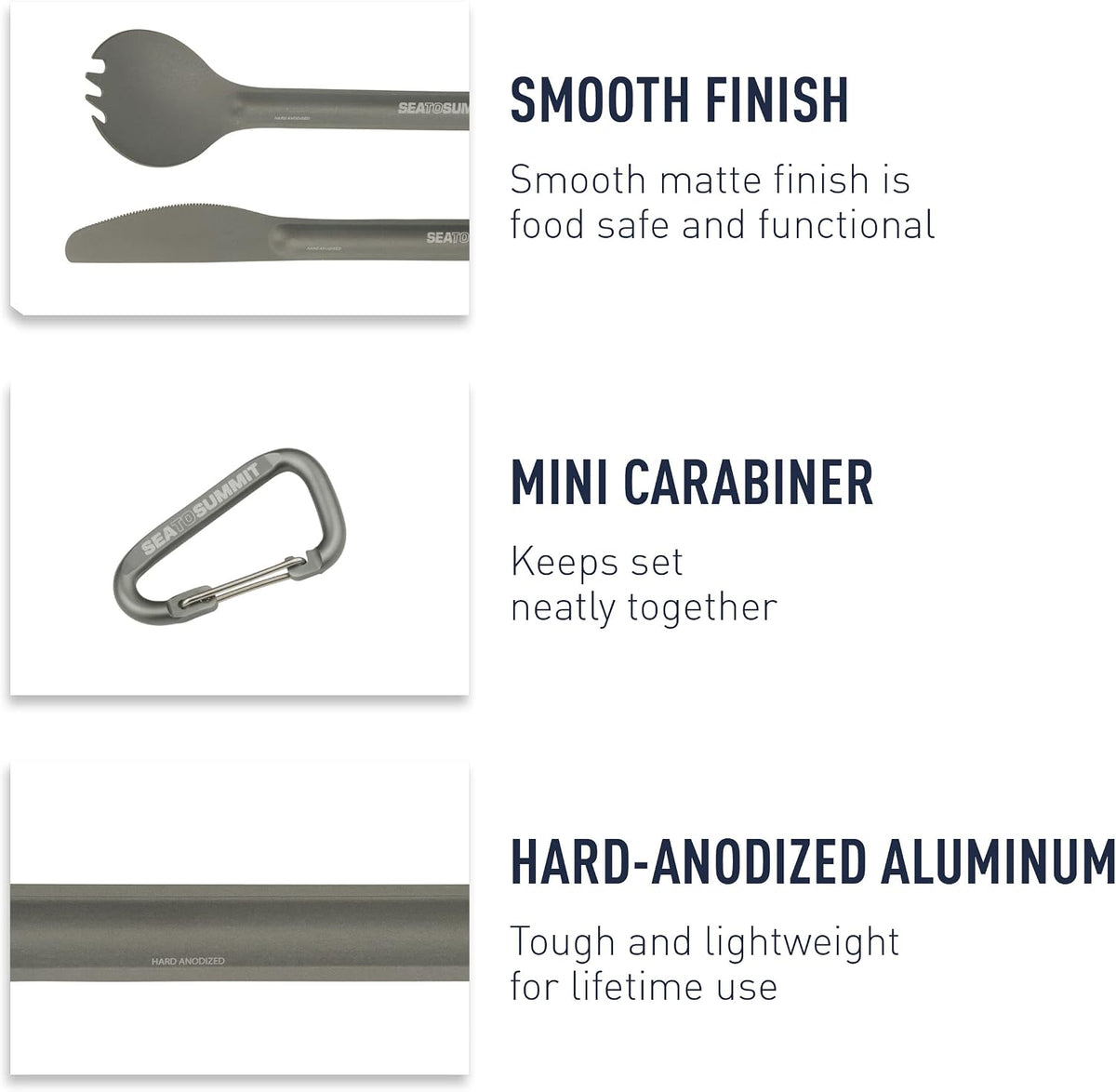 Sea to Summit Alpha Light Spork and Knife Set - Shop Camping Utensil Sets at Trekaline