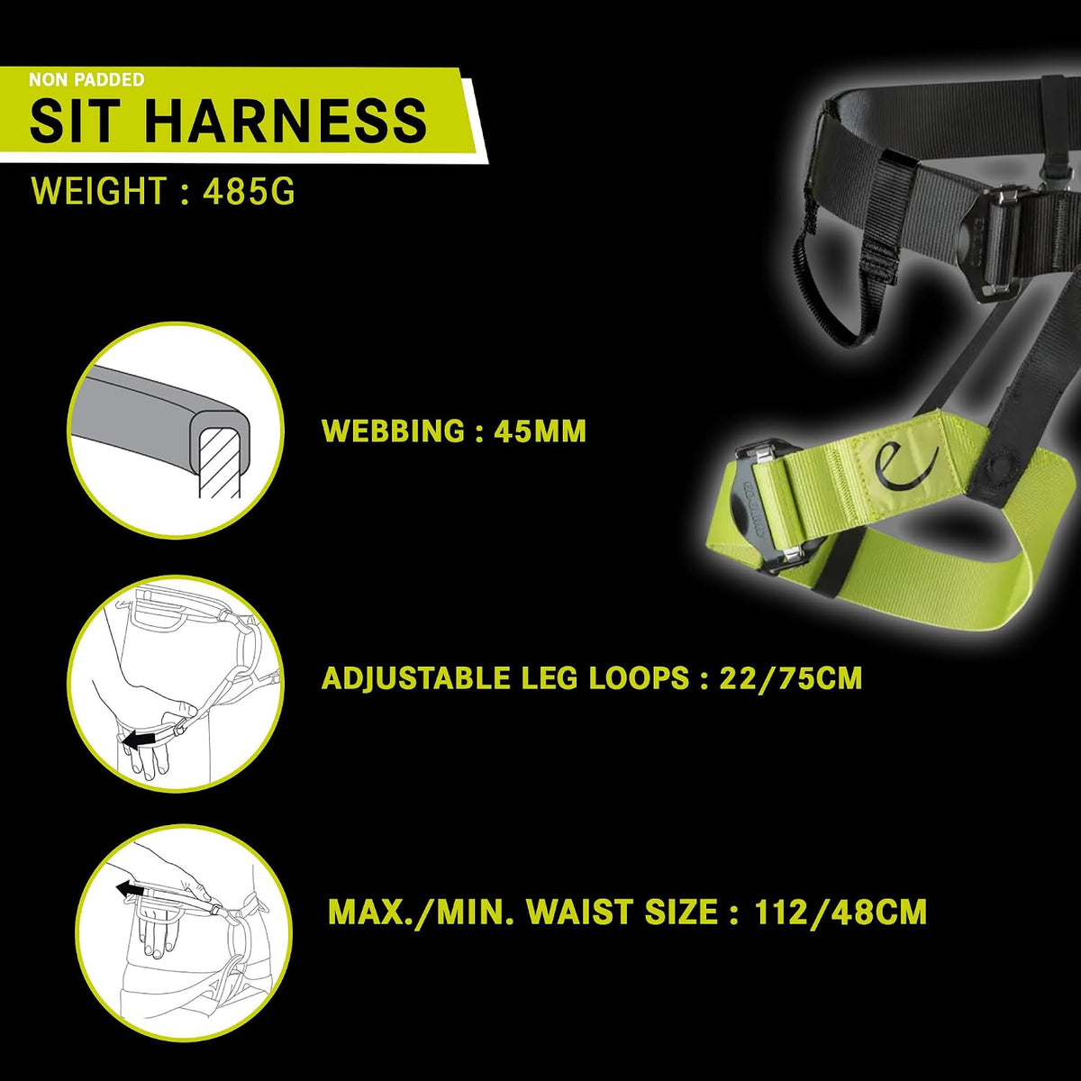 Edelrid Joker Adjustable Sit Harness - Shop Climbing Harnesses at Trekaline