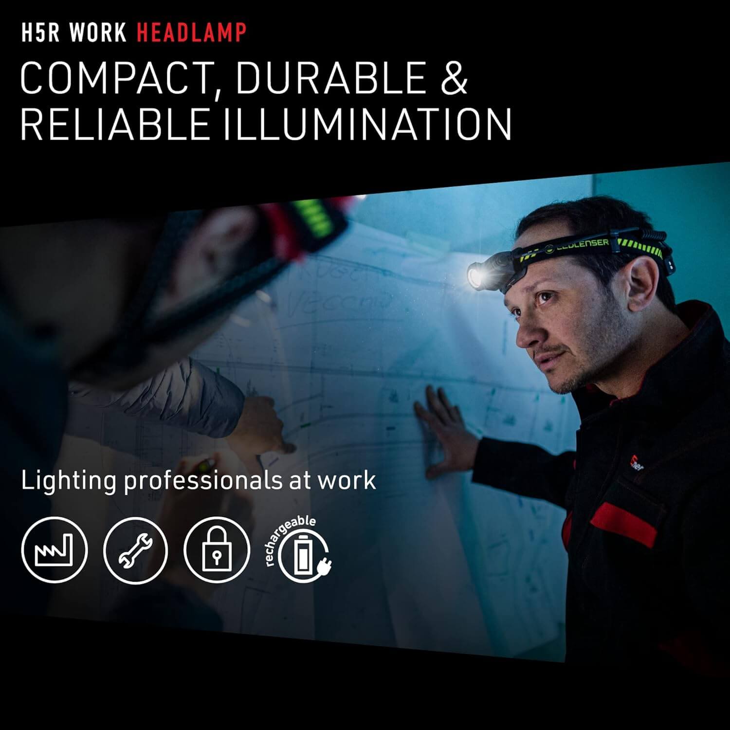 Ledlenser H5R Work Edition Rechargeable Headlamp
