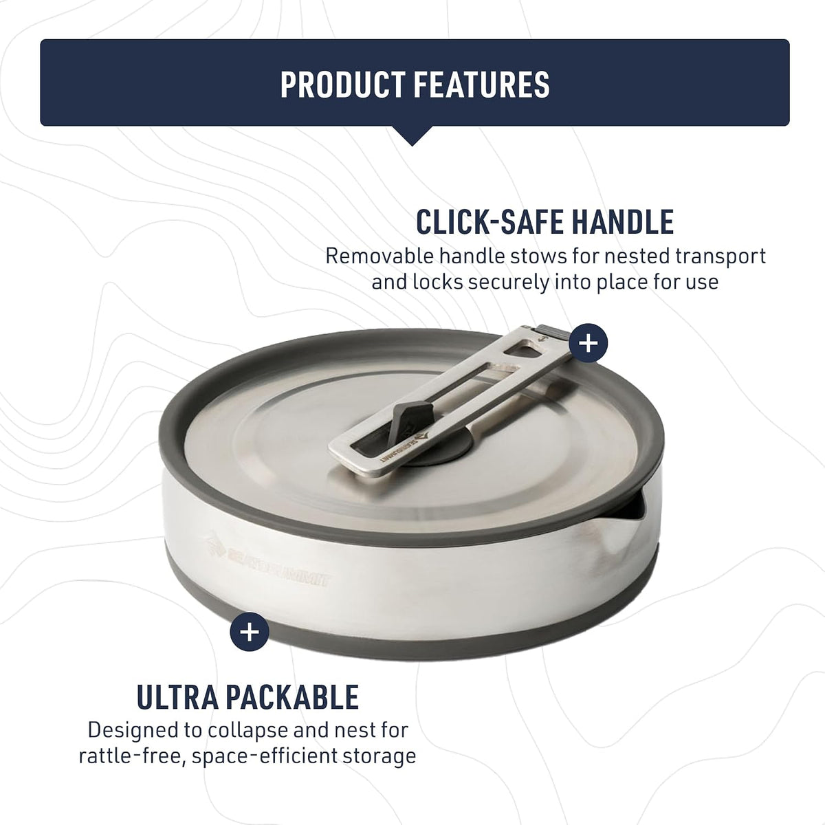 Sea to Summit Detour Stainless Steel Collapsible Pouring Pot 1.8L - Shop Cook Pots at Trekaline