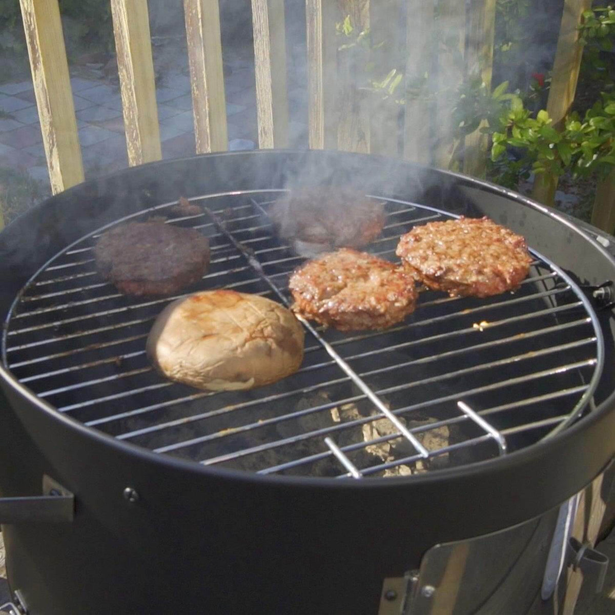 Controllable air dampers on the Realcook 20-Inch BBQ Vertical Steel Charcoal Smoker