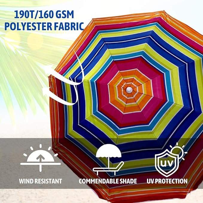 Procamp Portable Beach Umbrella 1.6m - Shop Umbrellas at Trekaline