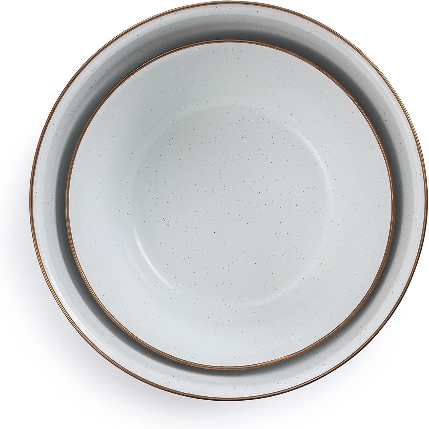 Barebones Enamel Eggshell Mixing Bowl Set of 2 - Shop Camping Bowls at Trekaline
