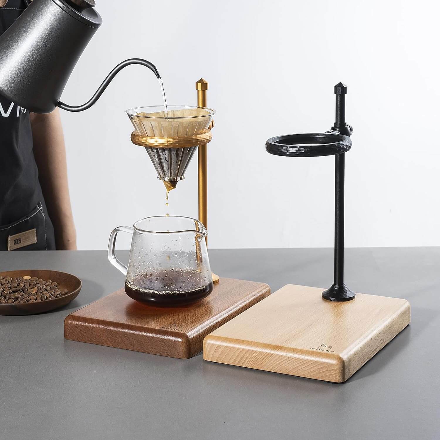 Muvna Walnut Wood Pour Over Coffee Stand