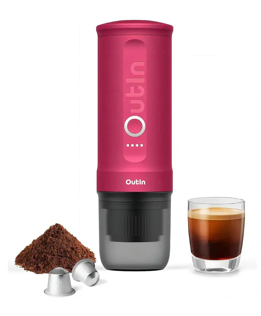 Outin Nano Portable Espresso Machine - Crimson Red