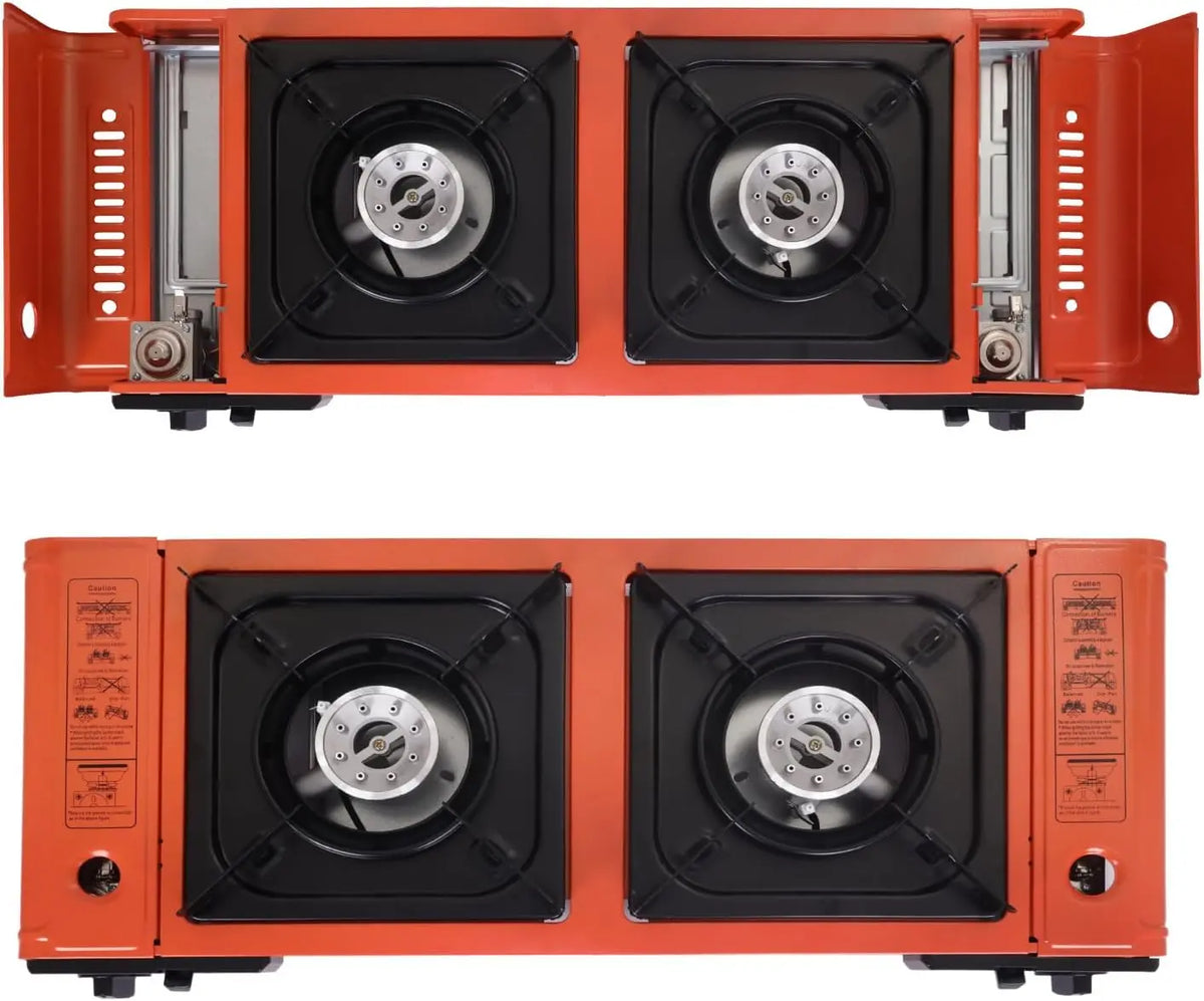 Flamekraft Portable Double Burner Gas Stove - Shop Camp Stoves at Trekaline