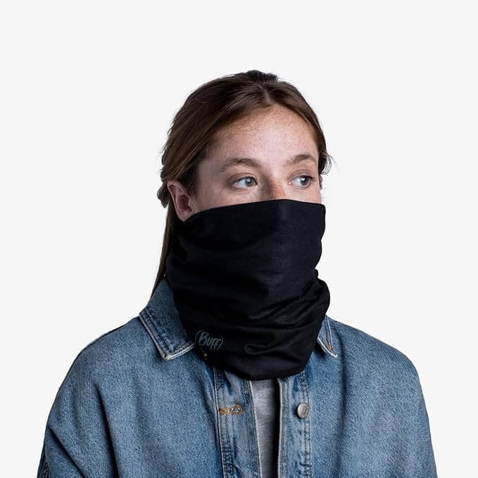 Buff Reversible Polar Fleece Solid Black