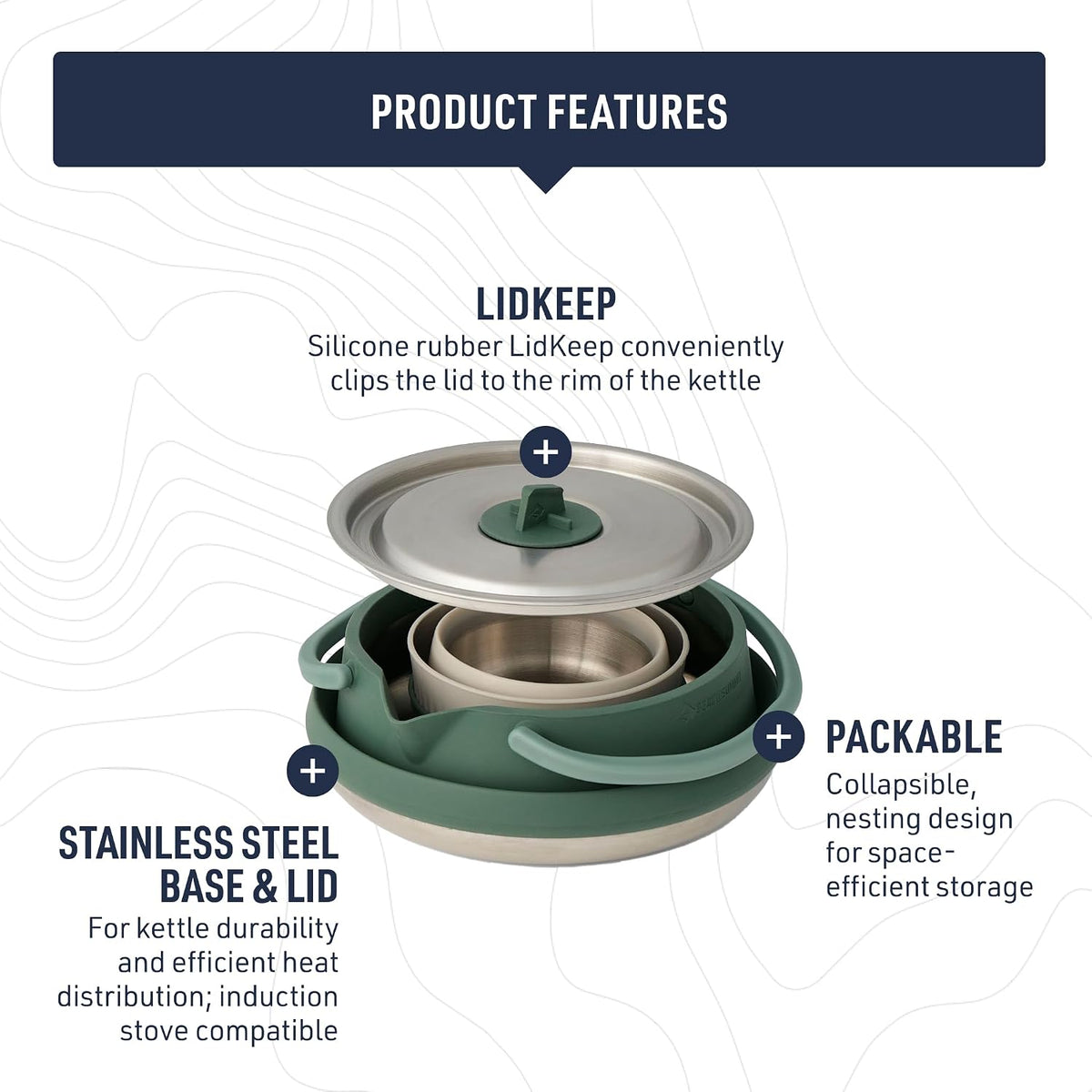 Sea to Summit Detour Stainless Steel Kettle Set - Shop Camping Utensil Sets at Trekaline