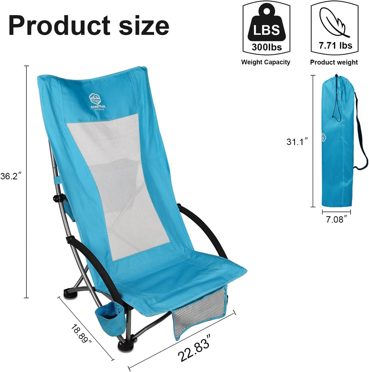 Procamp Low Profile Ventilated Beach Chair - Shop Camp Chairs at Trekaline