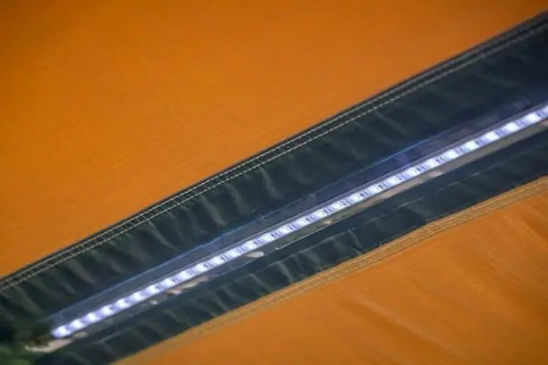 Aluminium Awning with LED Light Kit - 2m x 2.5m - Black