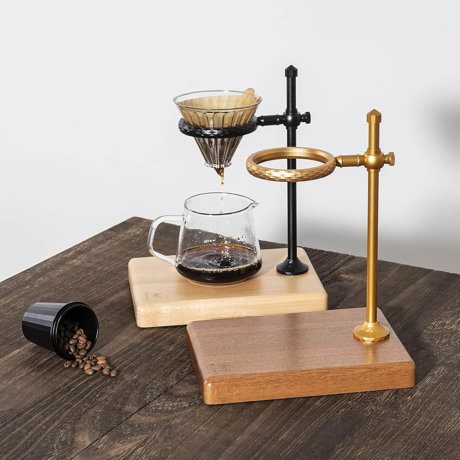 Muvna Walnut Wood Pour Over Coffee Stand