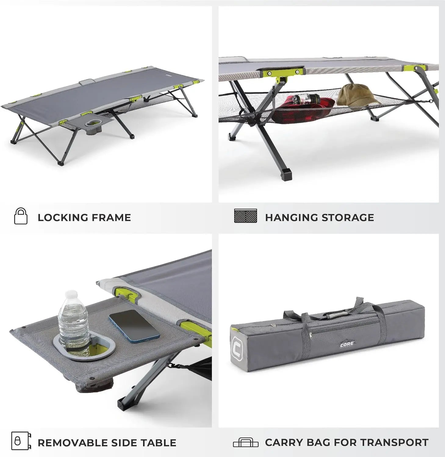 Core Equipment Outdoor Folding Camping Cot - Shop Cots at Trekaline