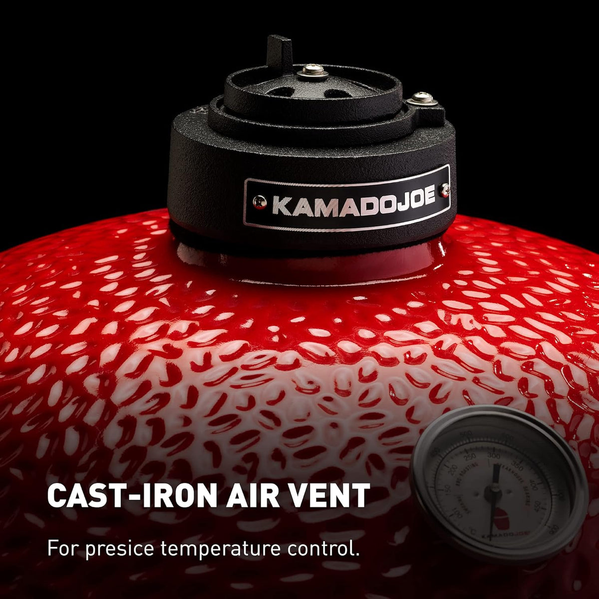 Kamado Joe Joe Jr. with Cast Iron Stand exhaust