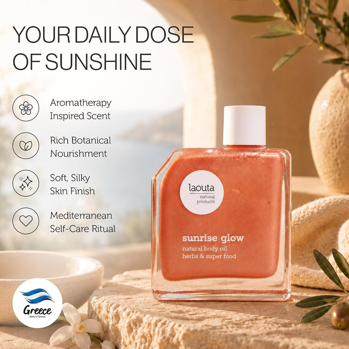 Laouta Sunrise Glow Body Oil Silica Free
